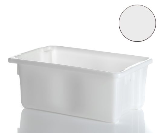 52L Solid Crate IH051 (#10) White|Nally Tubs|Barnco