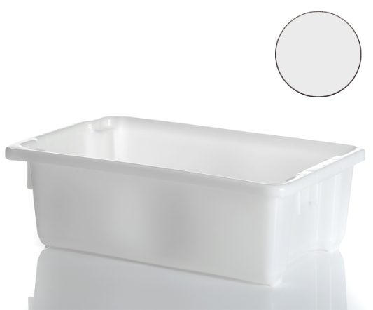 32L Solid Crate IH060 (#7) White|Nally Tubs|Barnco