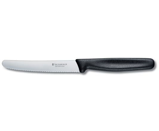 Victorinox Tomato/Table Knife Wavy 11cm Black|Table Cutlery|Barnco