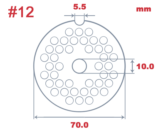 #12 L&W 3.0mm (1/8") Hole Plate w/ Hub|Enterprise #12|Barnco