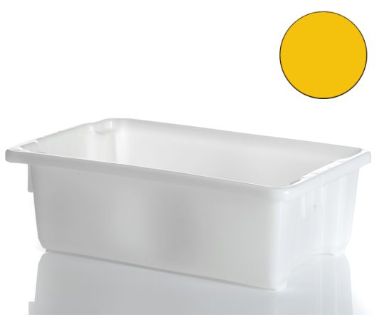 32L Solid Crate IH060 (#7) Yellow|Nally Tubs|Barnco
