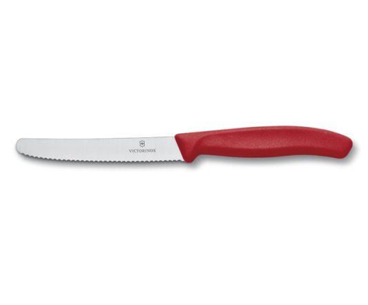 Victorinox Steak & Tomato Knife Wavy 11cm Red|Table Cutlery|Barnco
